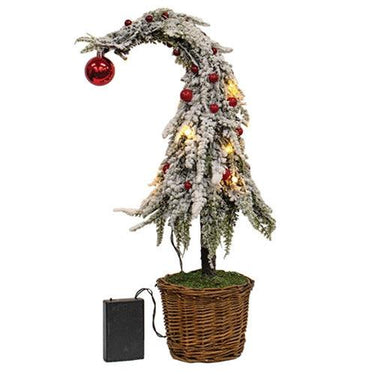 Small Curly Christmas Tree w LED Lights - The Fox Decor